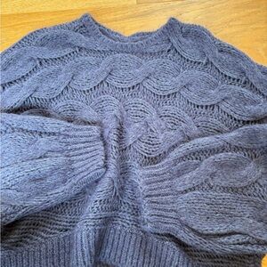 FARM Rio Cable Knit Sweater - Blue